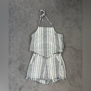 American Threads Halter Top Shorts Coord Set